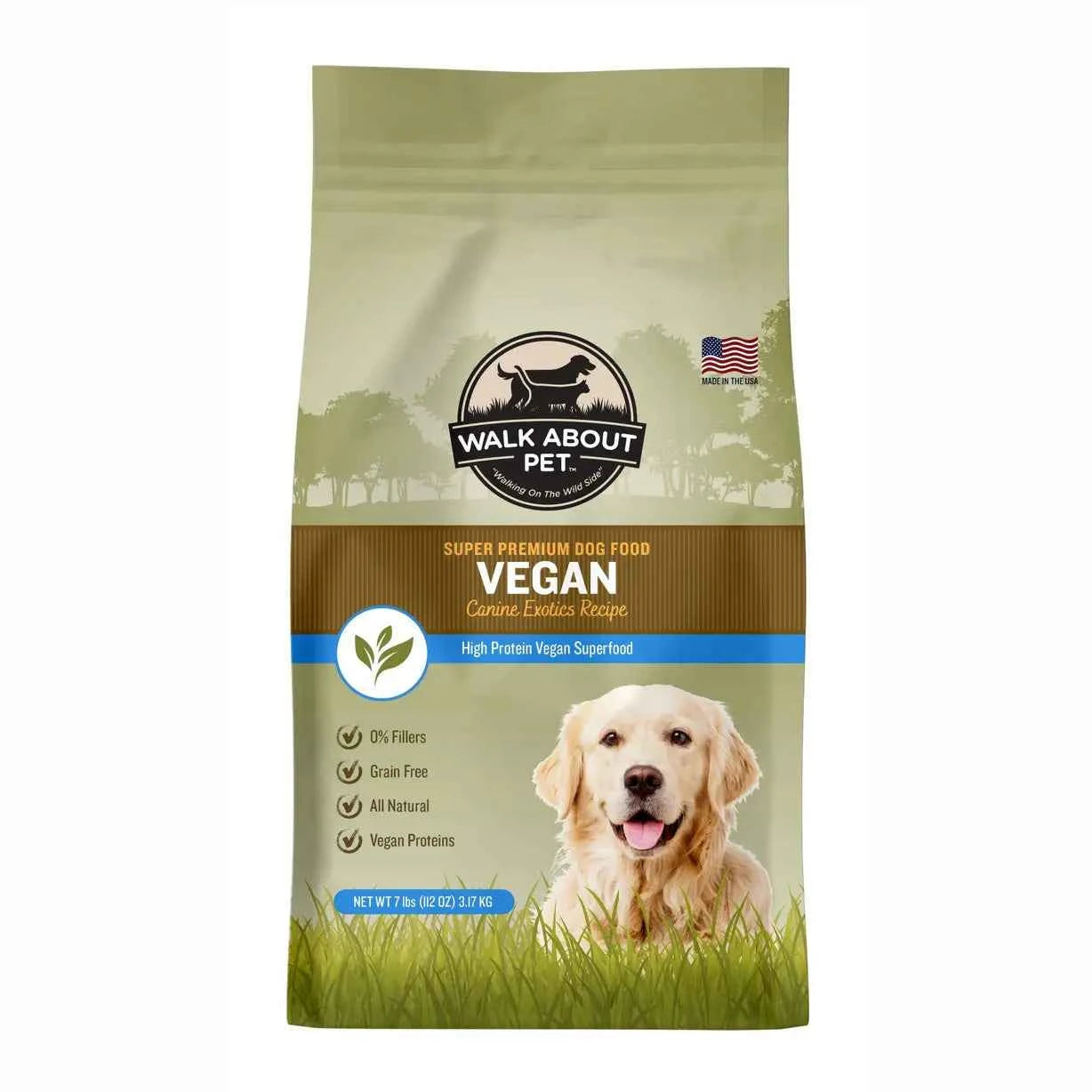 Vegan Dog Food for Sensitive Stomachs - Walk About Pet Canine Exotics Super Premium Kibble