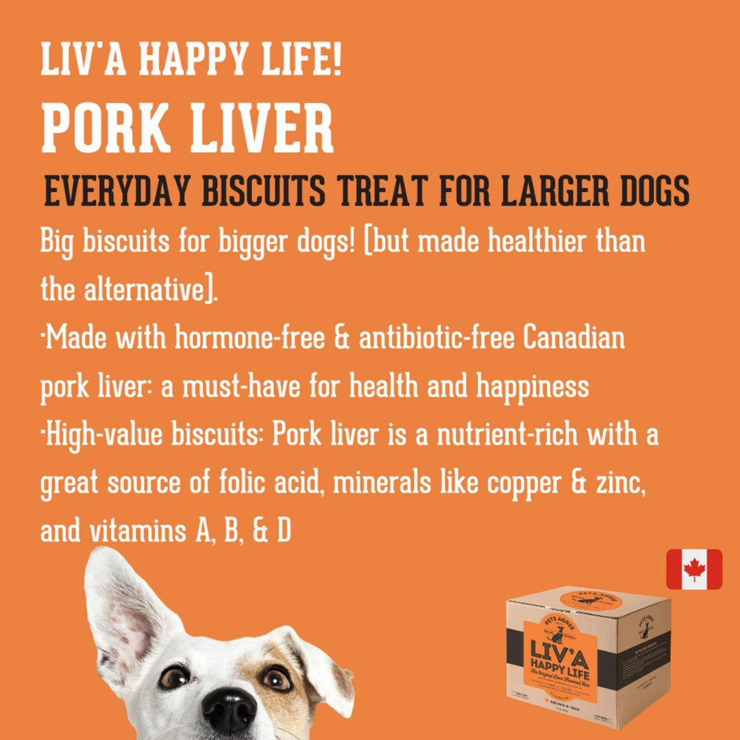 Granville Grain Free Dog Treats with Real Pork Liver - Healthy Crunchy Biscuits for Happy Pups