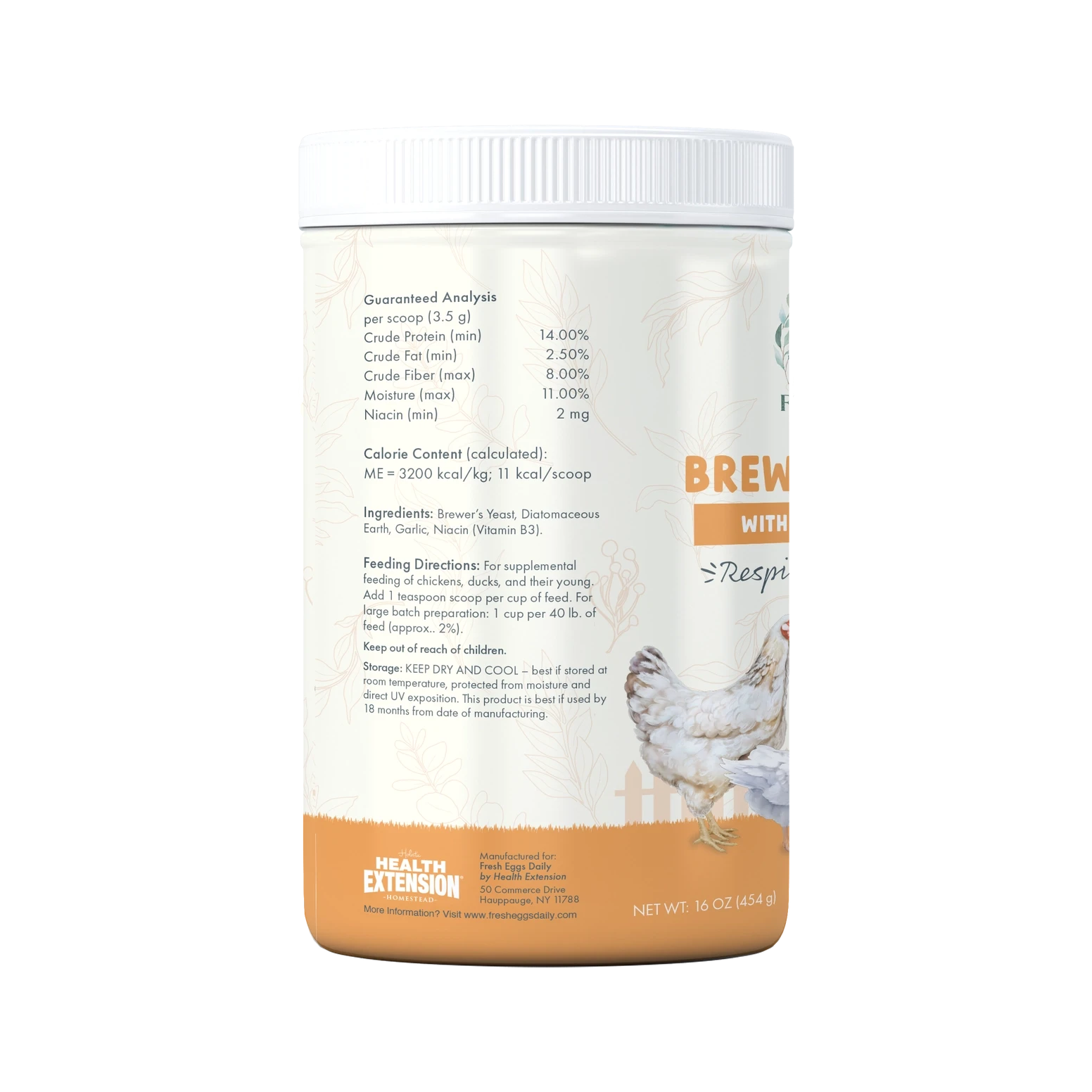 Health Extension Brewers Yeast with Garlic, Chicken & Duck Supplement  16 oz