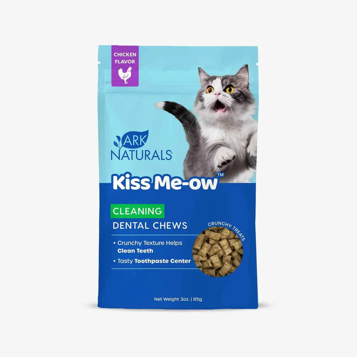 Ark Naturals Dental Chews Kiss Me-Ow Cleaning Cat Treat 3oz