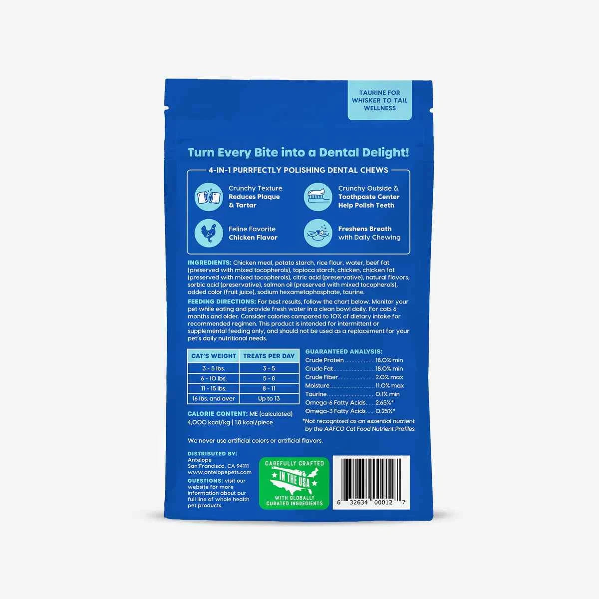 Ark Naturals Dental Chews Kiss Me-Ow Cleaning Cat Treat 3oz