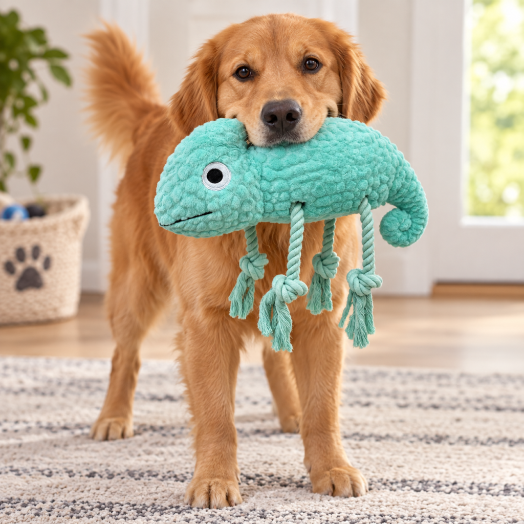 Petlou Tuggyz Chameleon Dog Tug Toy 16"