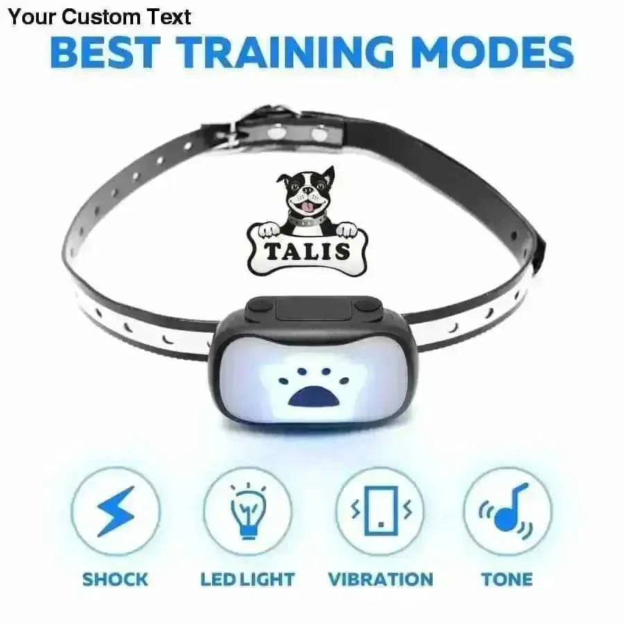 Collar Dog Bark Anti No Barking Shock Training Pet Control Rechargeable Small