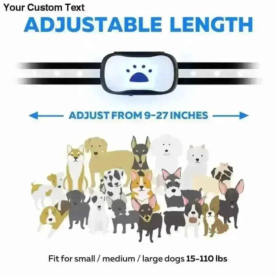 Collar Dog Bark Anti No Barking Shock Training Pet Control Rechargeable Small
