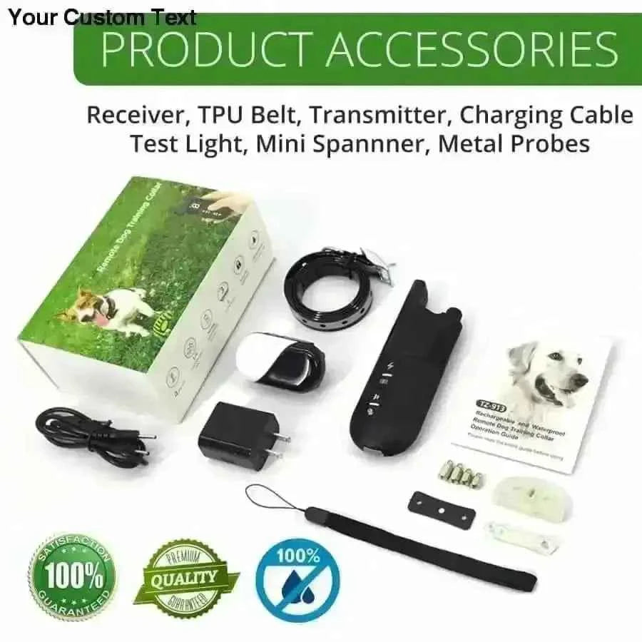 Collar Dog Training Shock Remote Waterproof Rechargeable Pet Electric Yard Large Control Small 2000