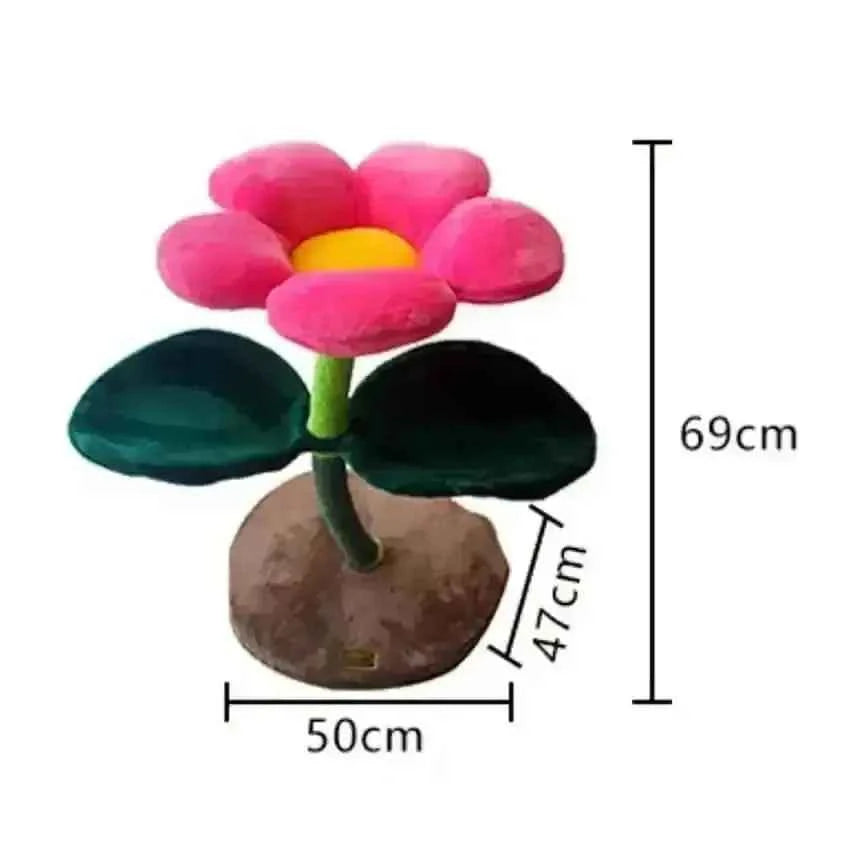 Colorful beautiful flower cat tree climbing frame cozy cats nest scratching