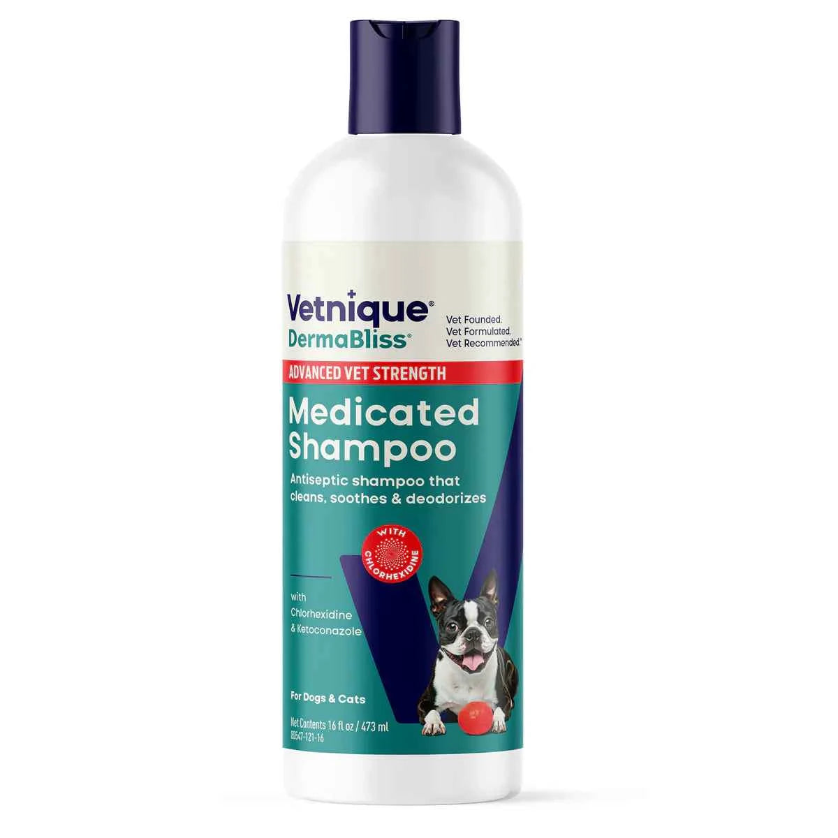 Vetnique Labs Dermabliss™ Advanced Vet Strength Medicated Anti-Bacterial & Anti-Fungal Shampoo, 16 fl oz