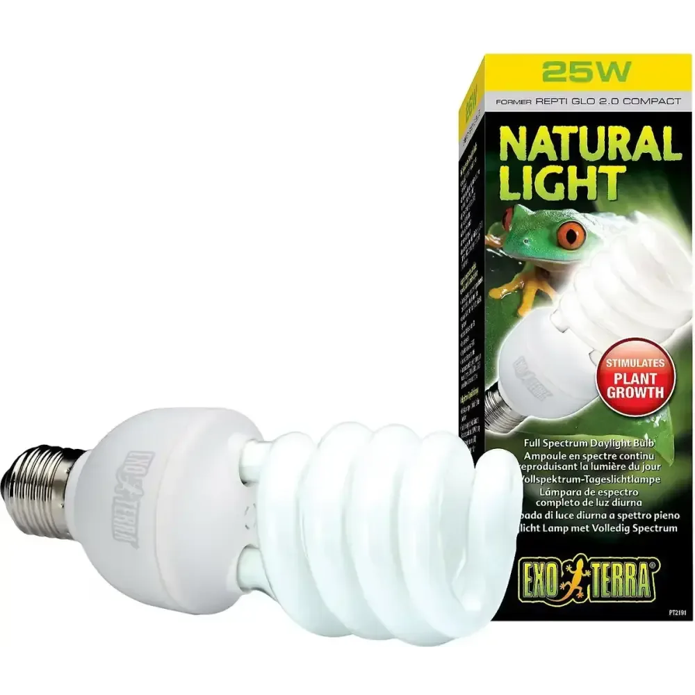 Exo Terra Natural Reptile Light Full Spectrum Daylight Bulb Exo Terra