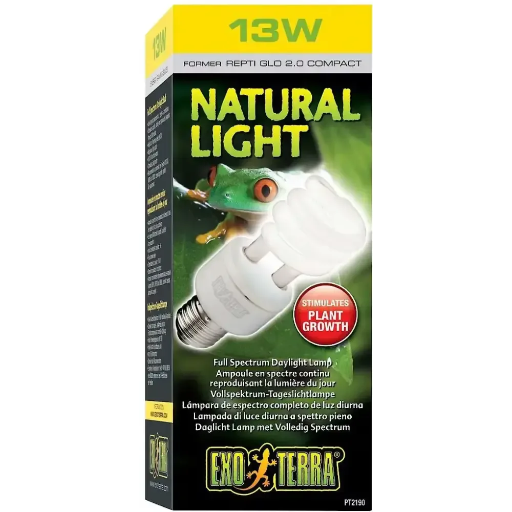 Exo Terra Natural Reptile Light Full Spectrum Daylight Bulb Exo Terra