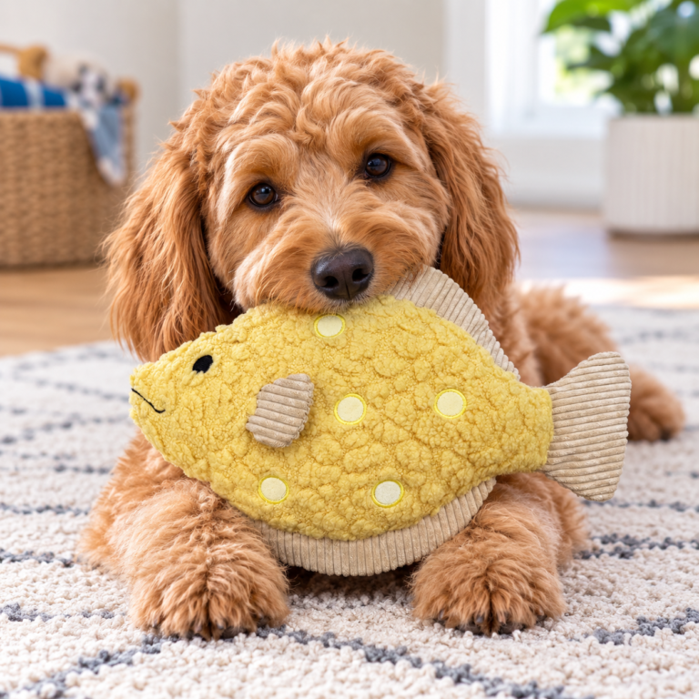 Petlou Aqua Cuddles Flounder Dog Toys 16"