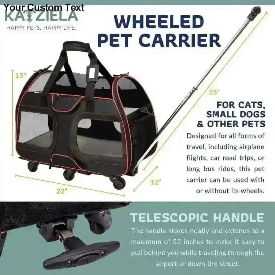 Katziela Airline Approved Wheeled Pet Carrier