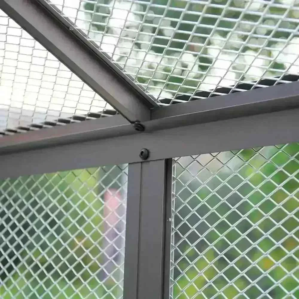 Large Bird Cage Pet Parrot House Cockatiel Finch Iron Wire Walk-in Aviary Hexagon Space Enough