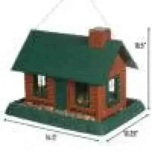 Large Log Cabin Birdfeeder