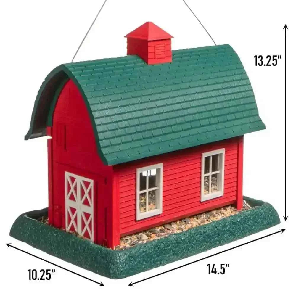 Large Red Barn Birdfeeder
