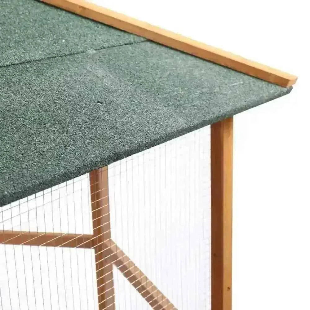 Large Wooden Outdoor Aviary with Covered Roof Wooden Outdoor Bird Cage