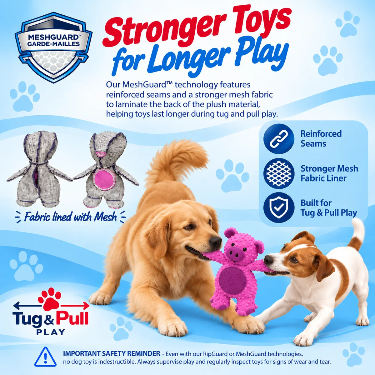 Petlou Dotty Friends Corgi Squeaky Plush Dog Toy 12"