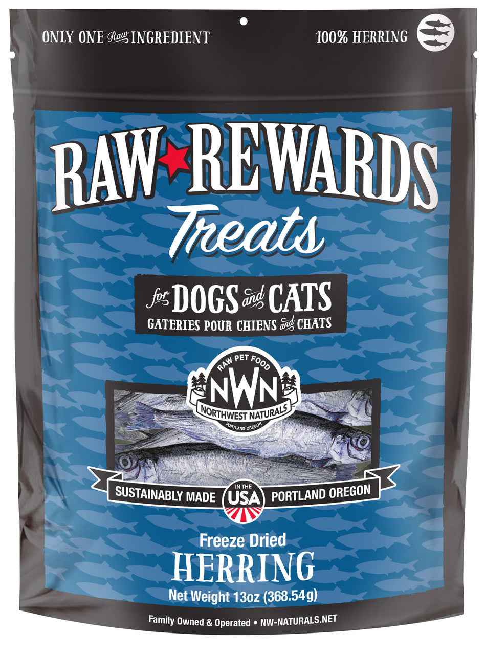 Northwest Naturals Freeze-Dried Herring Treats for Dogs & Cats 13oz