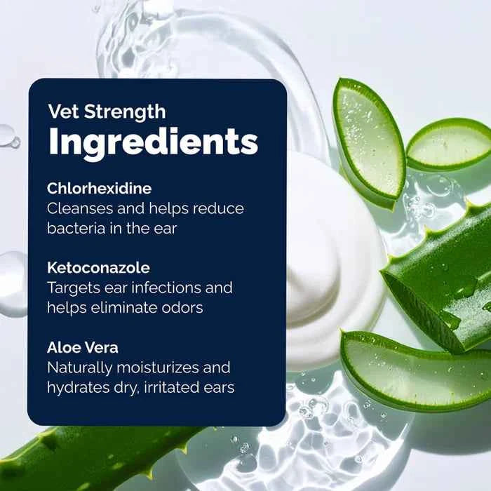 Vetnique Labs Oticbliss™ Advanced Vet Strength Medicated Anti-Bacterial & Anti-Fungal Ear Flush, 12 fl oz