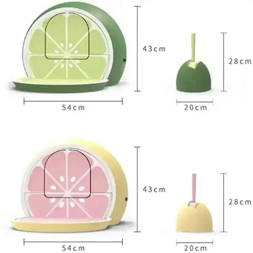 Pet Large Lime Grapefruit Fully Closed Litter Box Cat Toilet Training Kit