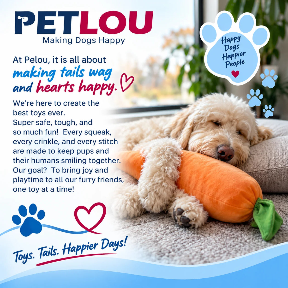 Petlou Zoo Friends Cardinal Squeaky Plush Dog Toy 16"