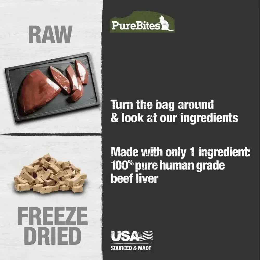 PureBites Beef Liver Freeze-Dried Cat Treats 1.55 oz