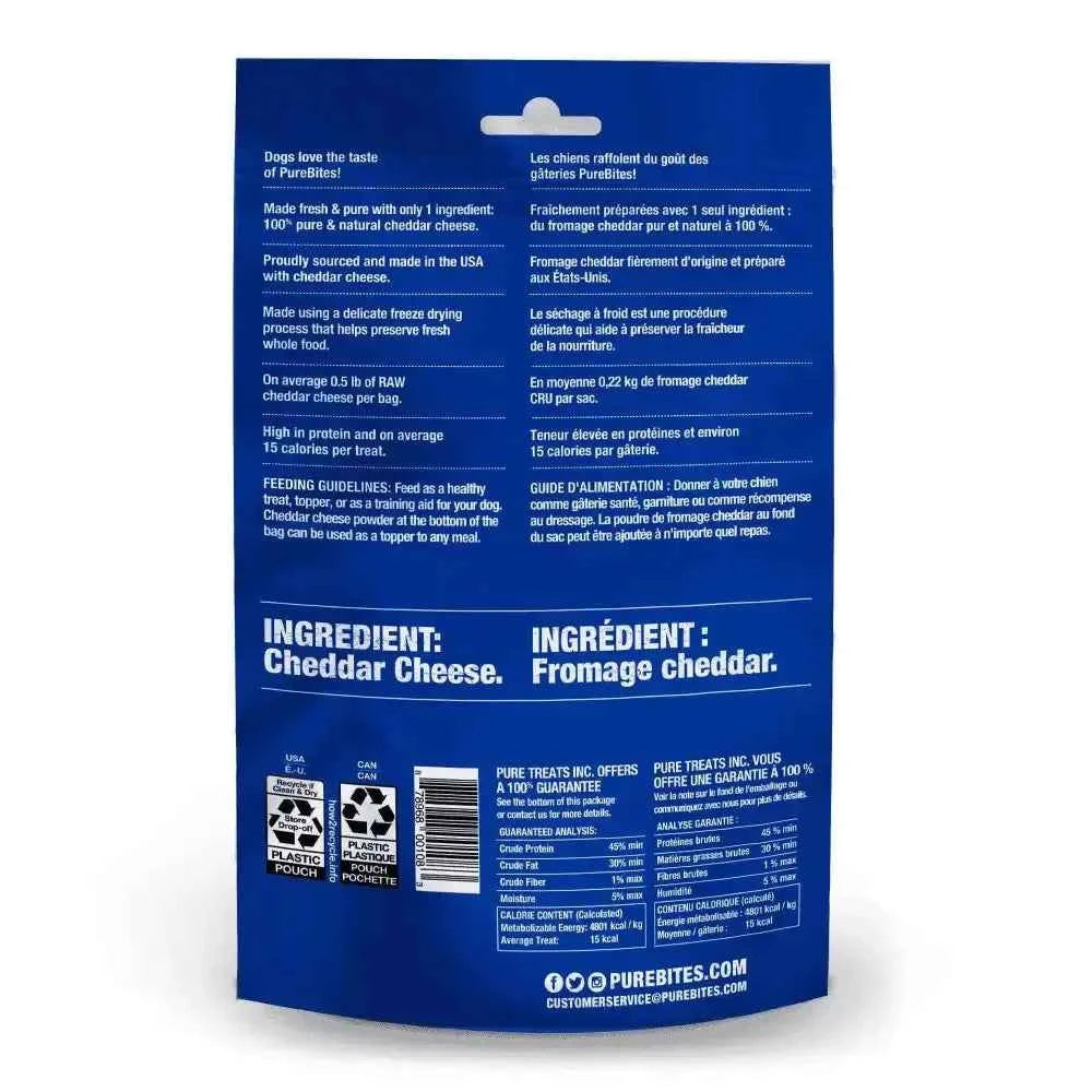 PureBites Cheddar Cheese Freeze Dried Dog Treats 4.2 oz