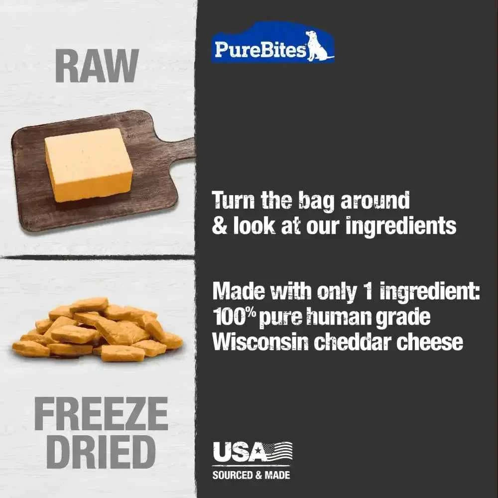PureBites Cheddar Cheese Freeze Dried Dog Treats 4.2 oz