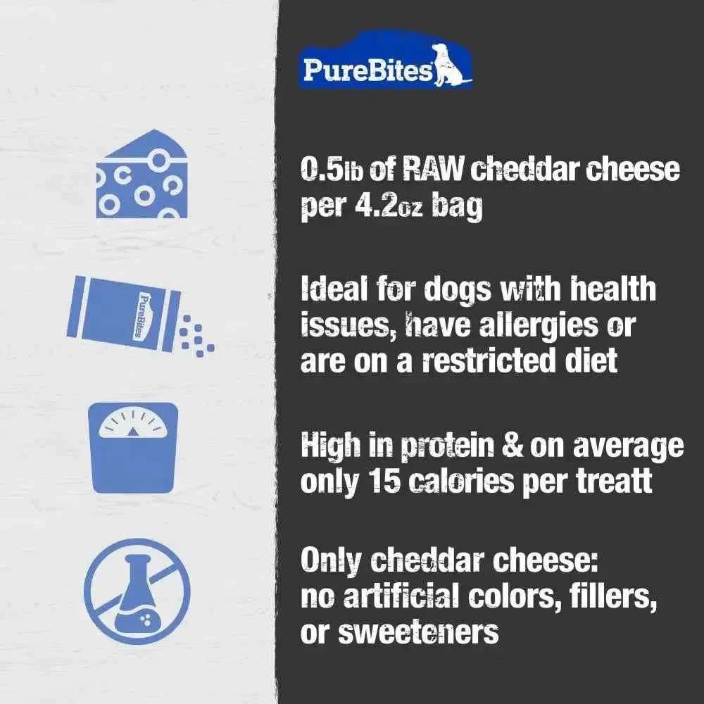 PureBites Cheddar Cheese Freeze Dried Dog Treats 4.2 oz