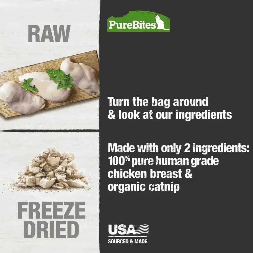 PureBites Chicken Breast & Catnip Freeze-Dried Cat Treats 1.3 oz