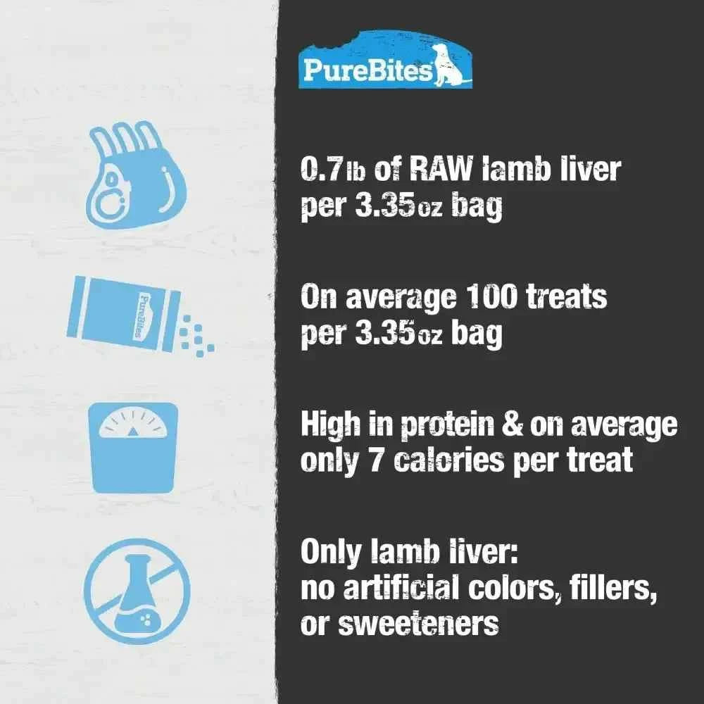 PureBites Lamb Liver Freeze Dried Dog Treats