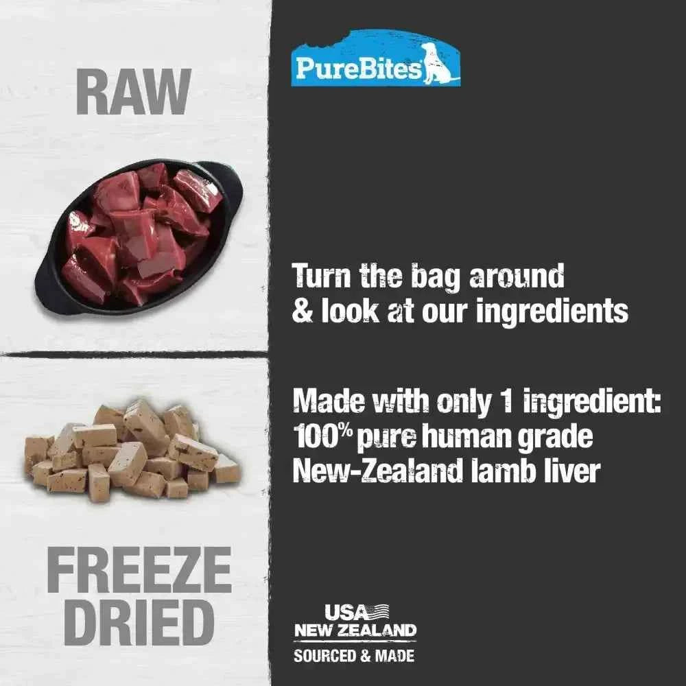 PureBites Lamb Liver Freeze Dried Dog Treats
