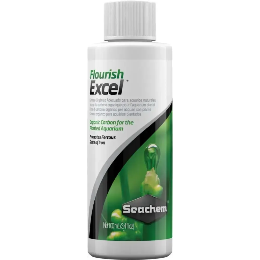 Seachem Flourish Excel plant supplement in a 100ml bottle for healthy aquatic plants