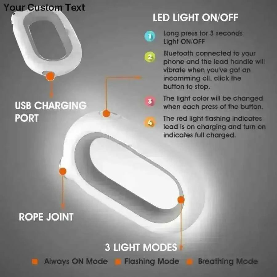 Smart Dog Leash, Smart Dog Leash With Multi-color LED Lights, Usb Charger Leash, Smart Leash For Dog