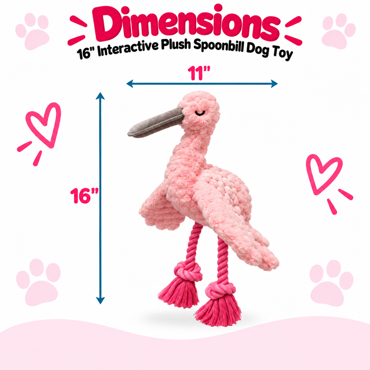 Petlou Tuggyz Spoonbill Dog Tug Toy 16"