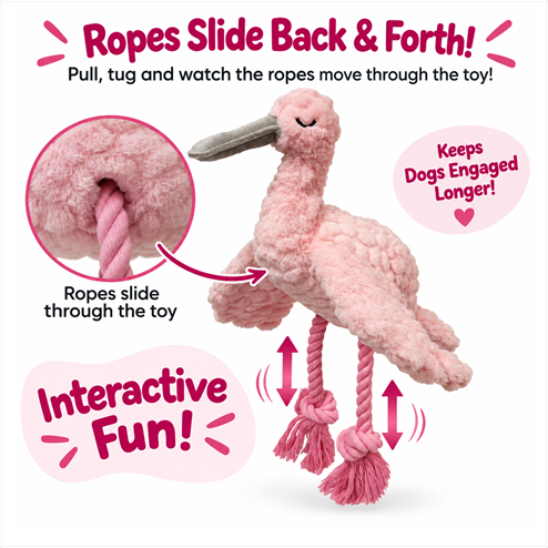Petlou Tuggyz Spoonbill Dog Tug Toy 16"