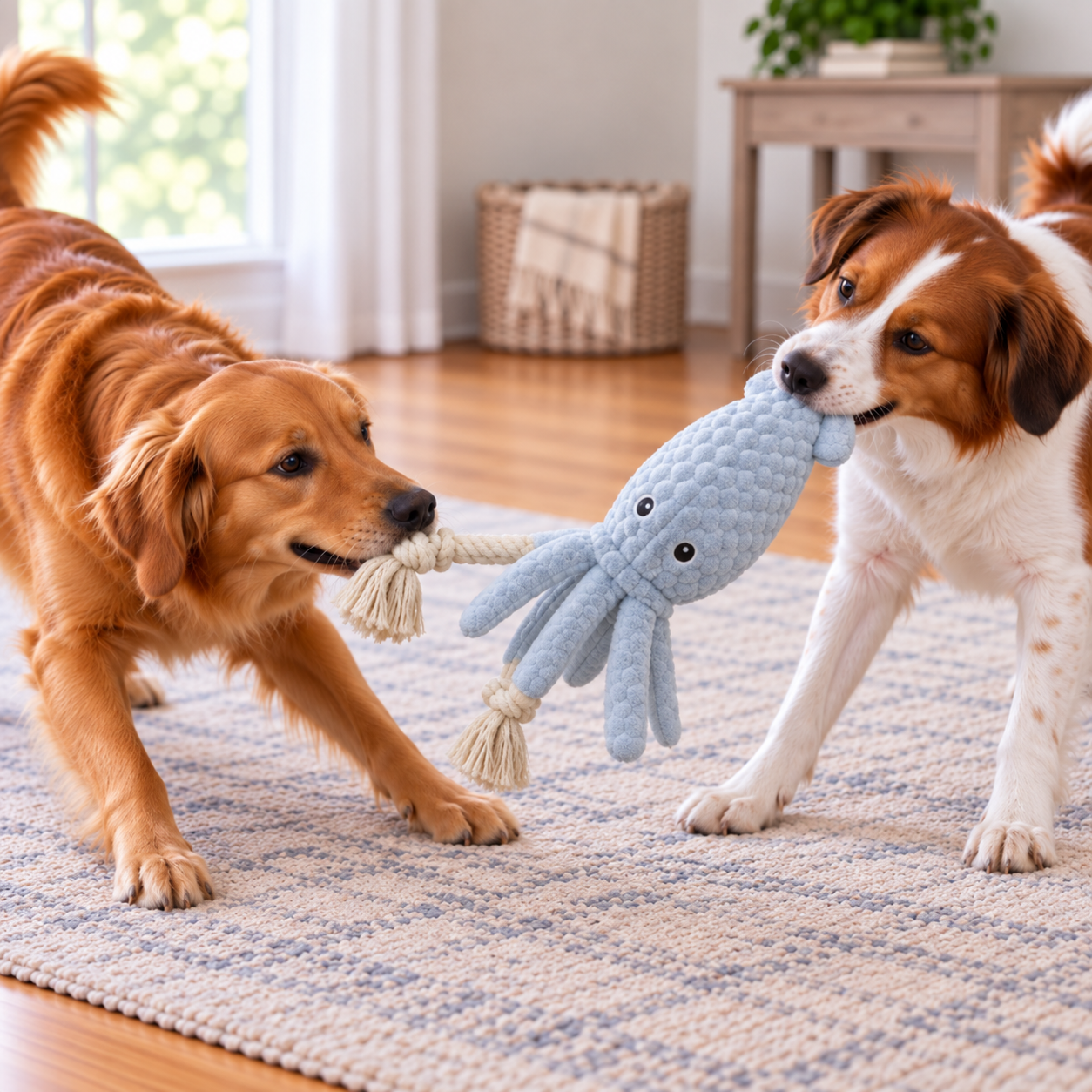 Petlou Tuggyz Squid Dog Tug Toy 20"