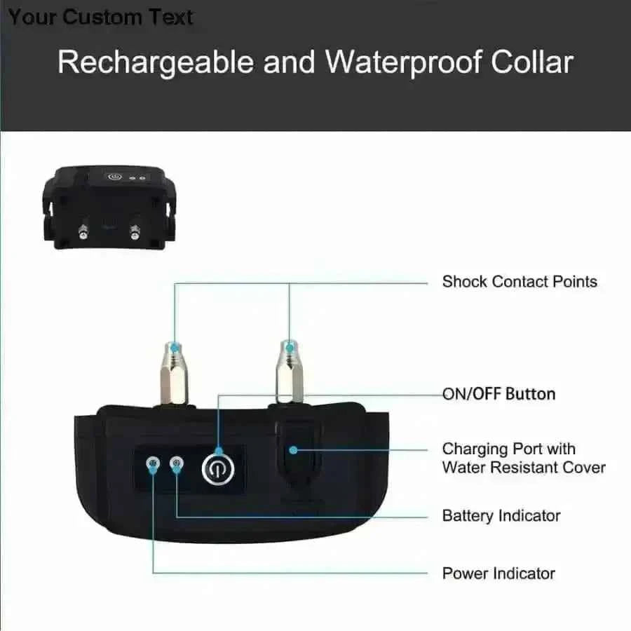 TP16 Dog Fence System Rechargeable Waterproof Shock Adjustable Dog Training Collar