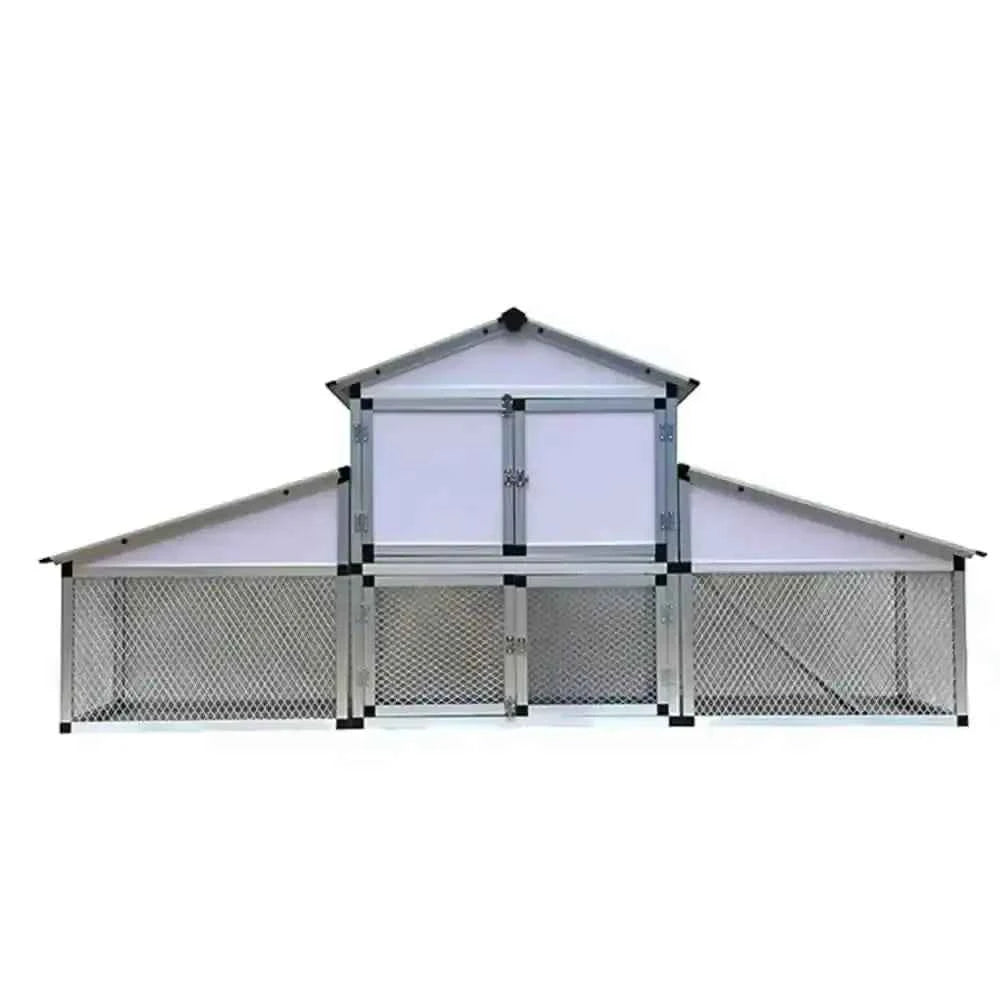 Talis New Large Metal Chicken Coop Walk-in Poultry Cage Chicken Run House for Outdoor Farm Heavy