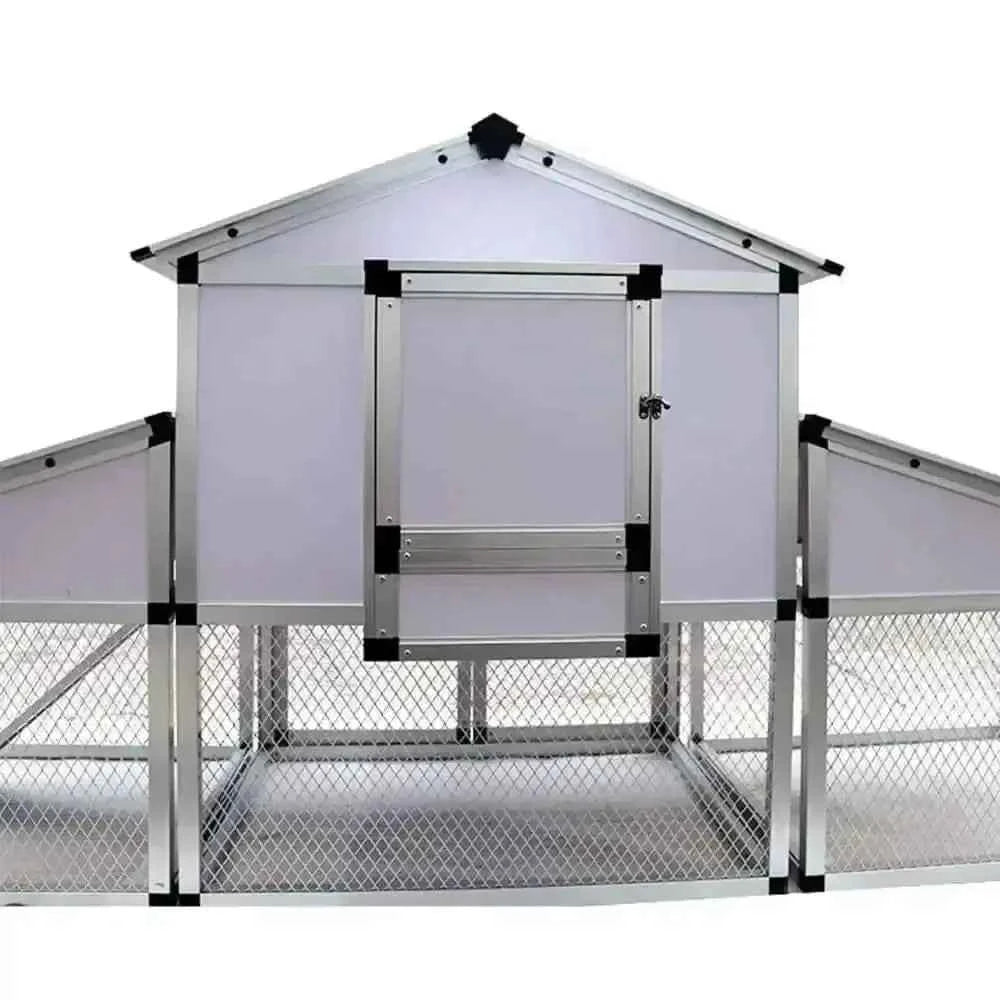 Talis New Large Metal Chicken Coop Walk-in Poultry Cage Chicken Run House for Outdoor Farm Heavy