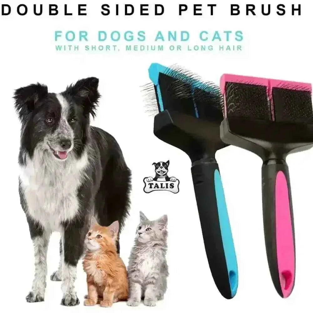 Talis Us Double Sided Dog Grooming Brush for Shedding