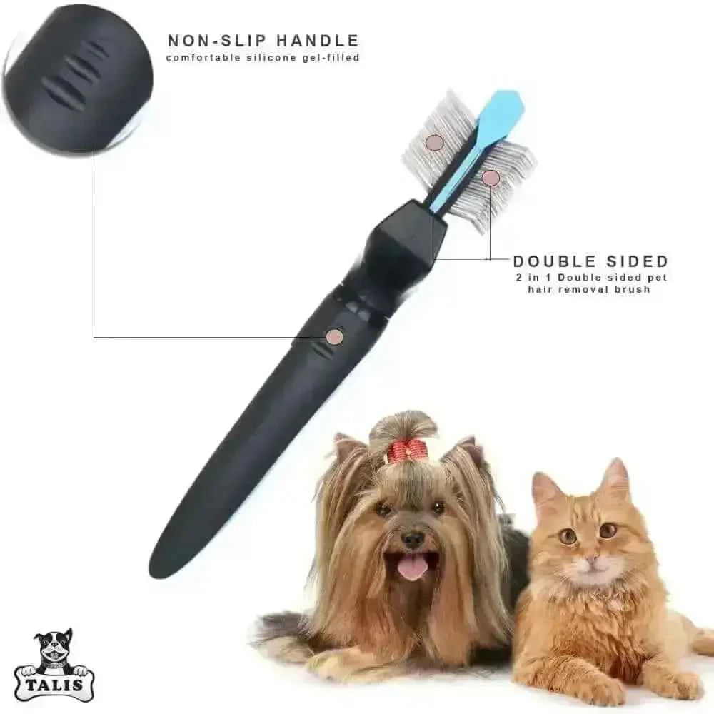 Talis Us Double Sided Dog Grooming Brush for Shedding