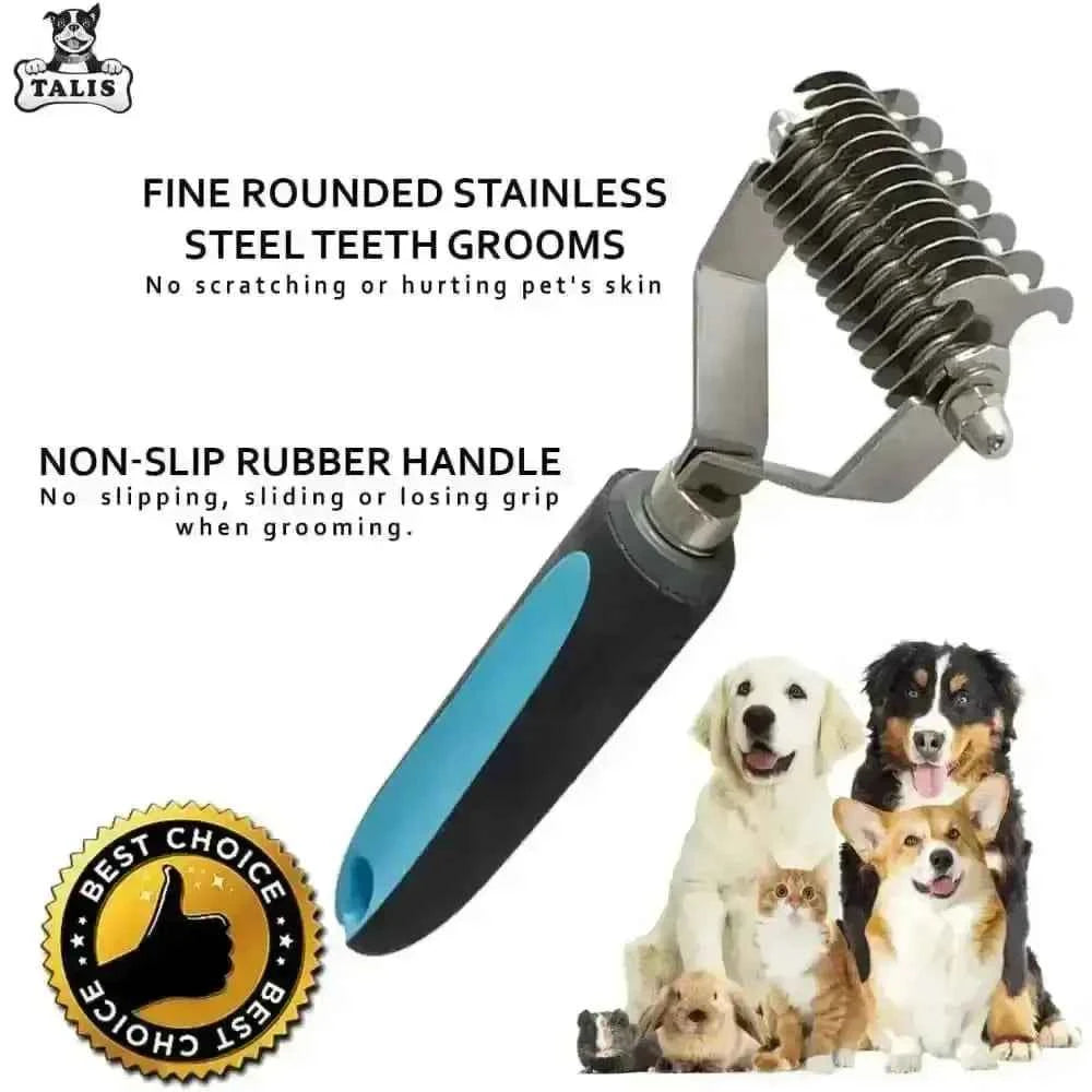 Talis Us Pet Dematting Comb for Dogs with Ergonomic Handle
