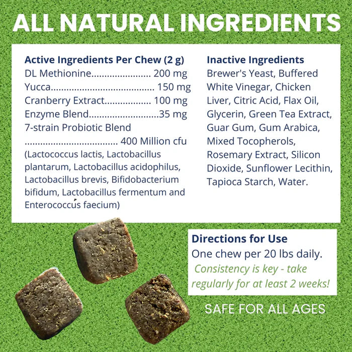 Soft chews featuring a blend of probiotics, cranberry, and natural enzymes for daily pet digestive support and overall wellness.
