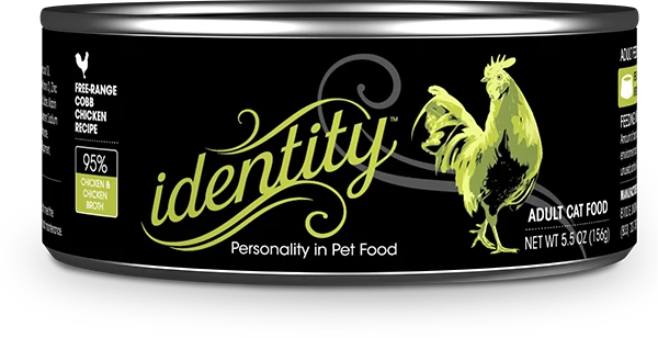 Identity Pet 95% Free-Range Cobb Chicken & Chicken Broth Pâté Wet Cat Food 24/5.5OZ