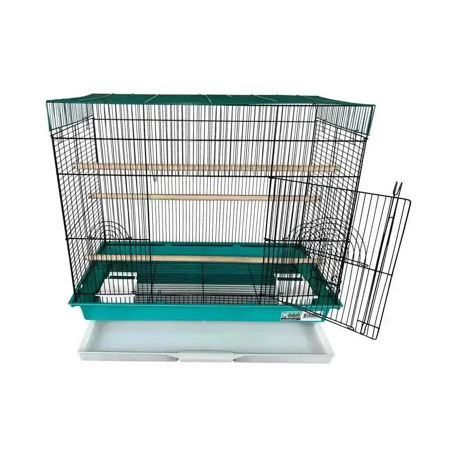 A & E Cages Happy Beaks 2 - Tone Flat Top Bird Cage 26In X 14In X 23 in, 2 pk - Talis Us