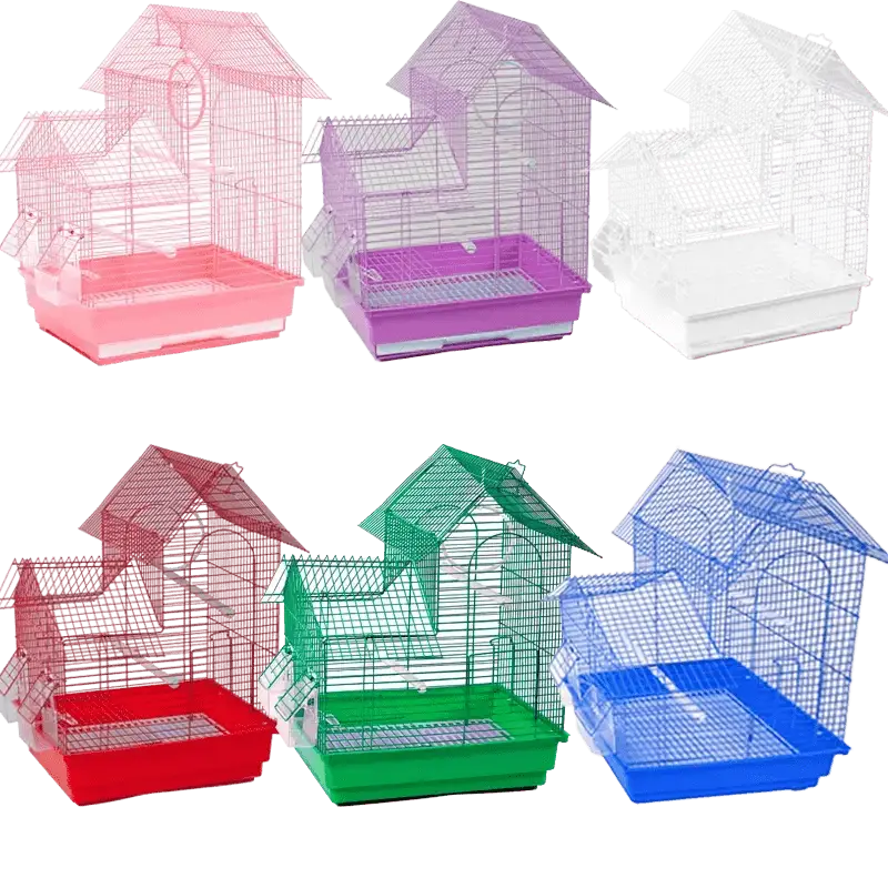 A & E Cages Happy Beaks House Top Bird Cage Assorted, 14In X 11In X 18 in 6 pk - Talis Us