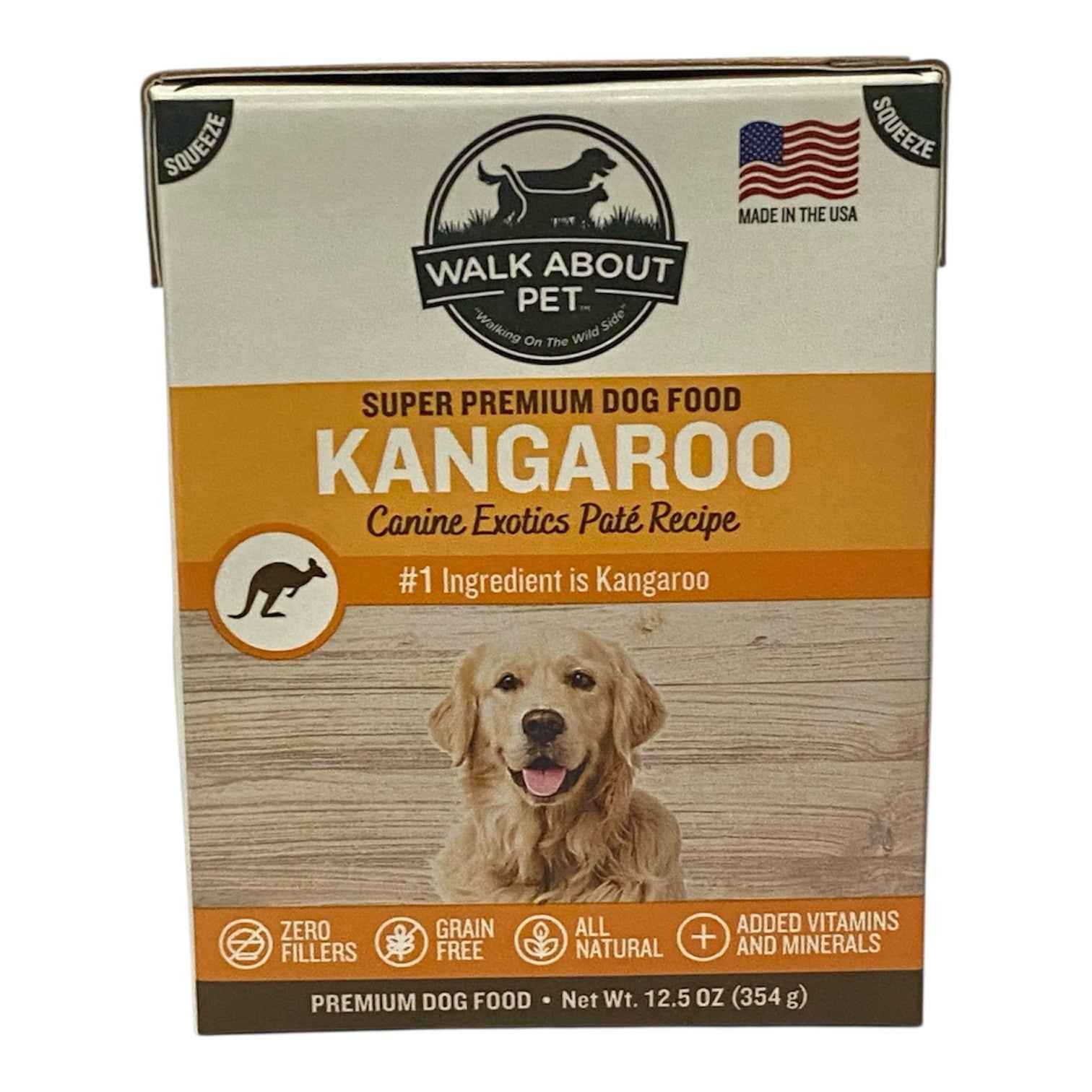 Walk About Pet Canine Exotics Kangaroo Pate Wet Dog Food 13 oz