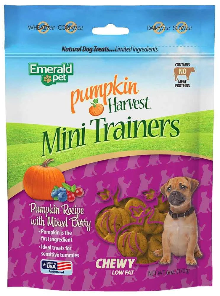 Emerald Pet Pumpkin Harvest Mini Trainers Soft & Chewy Dog Treats 6 oz