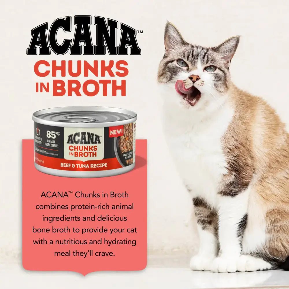 ACANA Beef and Tuna Chunks in Broth Wet Cat Food - Talis Us
