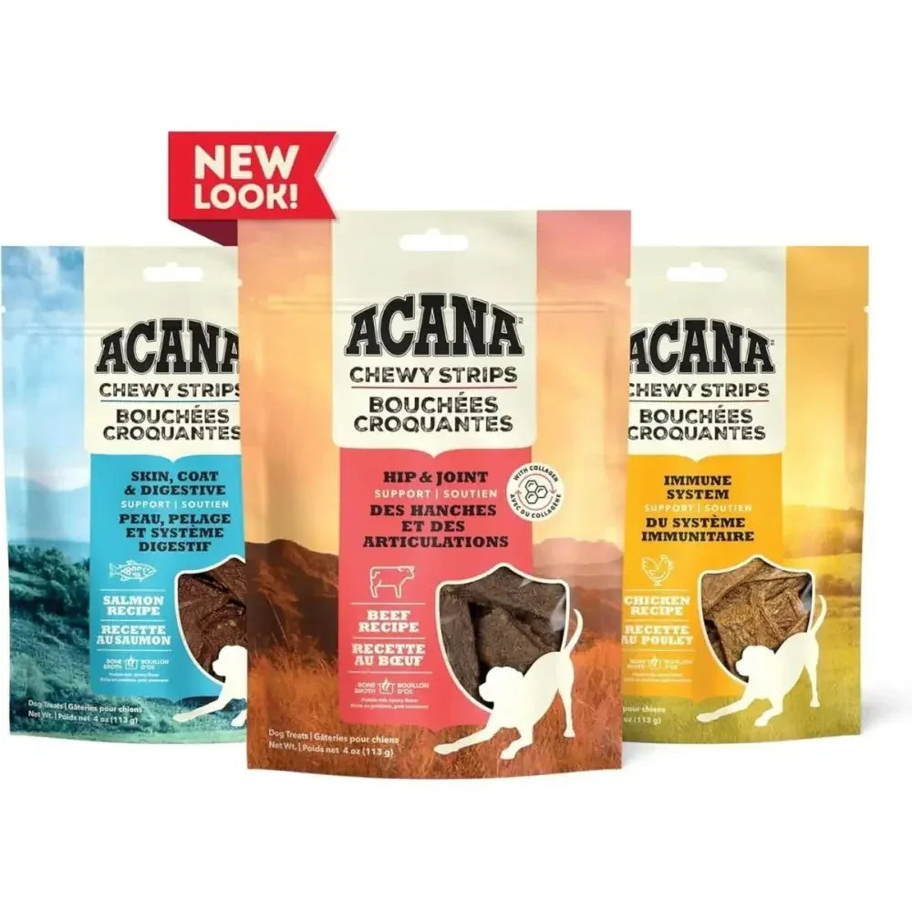 Acana Chewy Strips Hip & Joint Support Dog Treats 4 oz - Talis Us